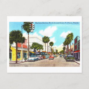 Vintage View of Fort Pierce, Florida, Postcard
