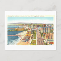 Vintage View of Long Beach, California,