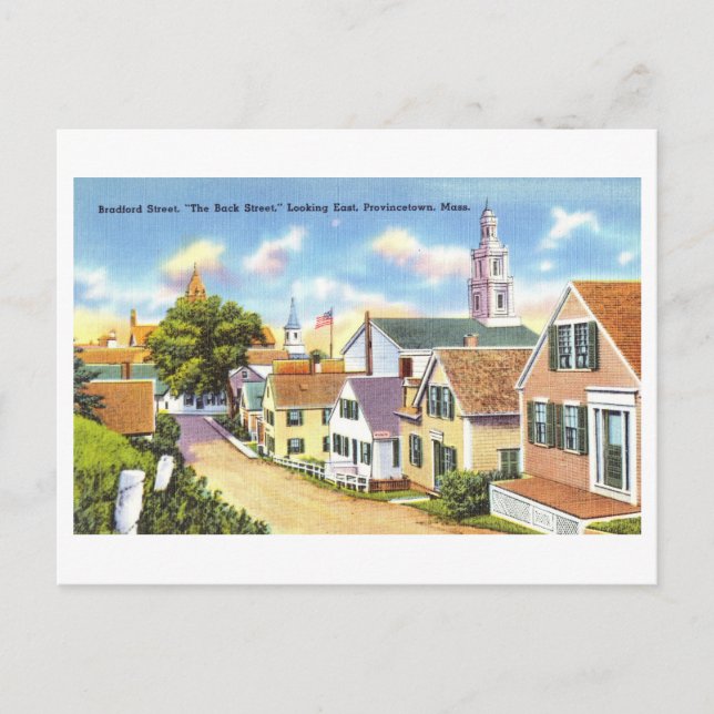 Vintage View of Provincetown, Massachusetts, Postcard (Front)