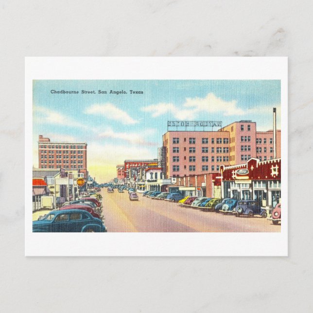 Vintage View of San Angelo, Texas, Postcard (Front)