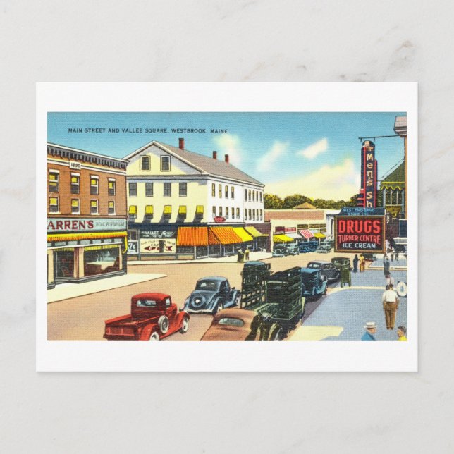 Vintage View of Westbrook, Maine, Postcard (Front)