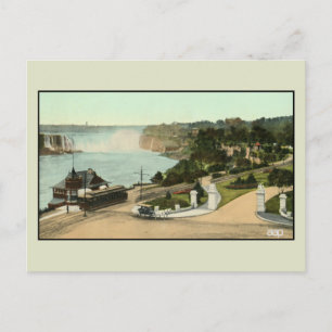 Vintage view Victoria Park Niagara Falls streetcar Postcard