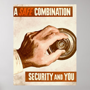 Vintage Vigilance: Security Motivational  Poster