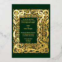 Vintage Viking Celtic Knots Border Wedding