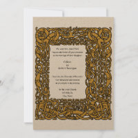 Vintage Viking Celtic Knots Border Wedding
