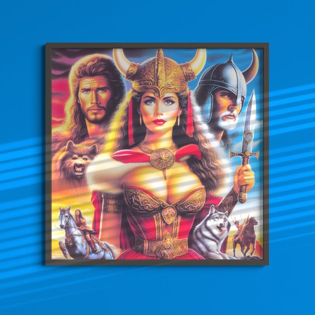 Vintage Viking Warrior Woman Poster (Creator Uploaded)