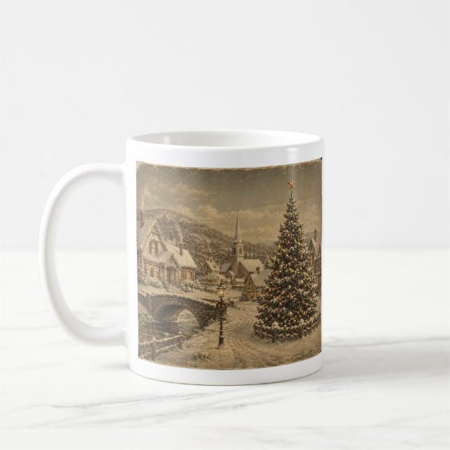 vintage village christmas mug  (Left)
