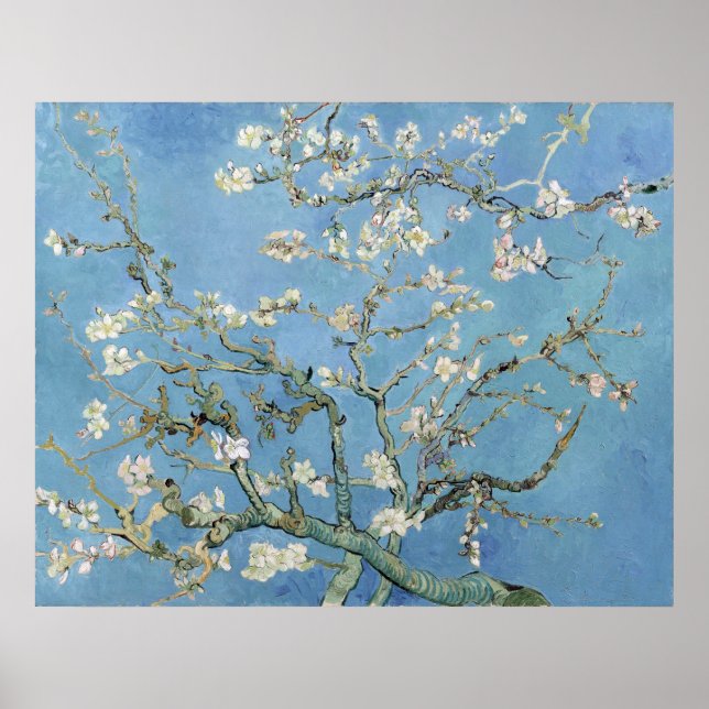 Vintage Vincent Van Gogh Almond Blossoms Poster (Front)