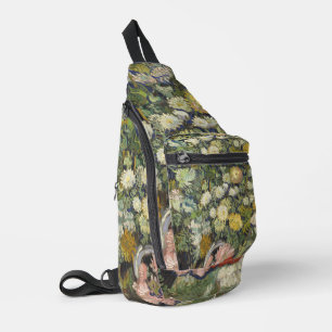 Vintage Vincent Van Gogh Bouquet of Flowers Sling Bag