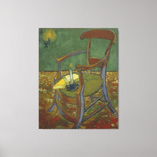 Vintage Vincent van Gogh Gauguins Chair Canvas Print (Front)
