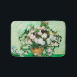 Vintage Vincent Van Gogh Roses (1890) Bath Mat<br><div class="desc">Pretty , Vintage , Beautiful painting Vase with Pink Roses (1890) by Vincent Van Gogh Sticker. This is an old masterpiece from the dutch master painter Vincent Van Gogh. This fine art old oil painting of has beautiful, vibrant, saturated colour. This old painting depicts a vase of roses. This is...</div>