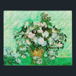 Vintage Vincent Van Gogh Roses (1890) l Jigsaw Puzzle<br><div class="desc">Pretty , Vintage , Beautiful painting Vase with Pink Roses (1890) by Vincent Van Gogh Sticker. This is an old masterpiece from the dutch master painter Vincent Van Gogh. This fine art old oil painting of has beautiful, vibrant, saturated colour. This old painting depicts a vase of roses. This is...</div>