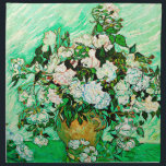 Vintage Vincent Van Gogh Roses (1890) Napkin<br><div class="desc">Pretty , Vintage , Beautiful painting Vase with Pink Roses (1890) by Vincent Van Gogh Sticker. This is an old masterpiece from the dutch master painter Vincent Van Gogh. This fine art old oil painting of has beautiful, vibrant, saturated colour. This old painting depicts a vase of roses. This is...</div>