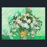 Vintage Vincent Van Gogh Roses (1890) Tablecloth<br><div class="desc">Pretty , Vintage , Beautiful painting Vase with Pink Roses (1890) by Vincent Van Gogh Sticker. This is an old masterpiece from the dutch master painter Vincent Van Gogh. This fine art old oil painting of has beautiful, vibrant, saturated colour. This old painting depicts a vase of roses. This is...</div>