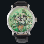 Vintage Vincent Van Gogh Roses (1890) Watch<br><div class="desc">Pretty , Vintage , Beautiful painting Vase with Pink Roses (1890) by Vincent Van Gogh Sticker. This is an old masterpiece from the dutch master painter Vincent Van Gogh. This fine art old oil painting of has beautiful, vibrant, saturated colour. This old painting depicts a vase of roses. This is...</div>