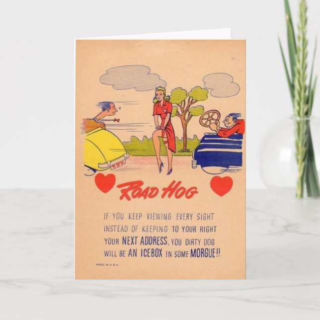 Vintage Vinegar Valentine - The Road Hog, Holiday Card (Front)