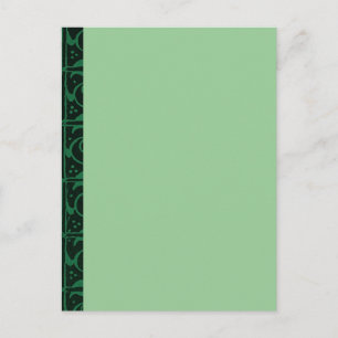 Vintage Vines Dark Green Postcard