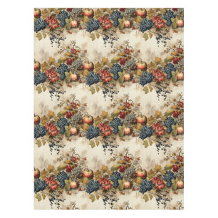Vintage Vineyard Grape Fruit Cream Garland Tablecloth