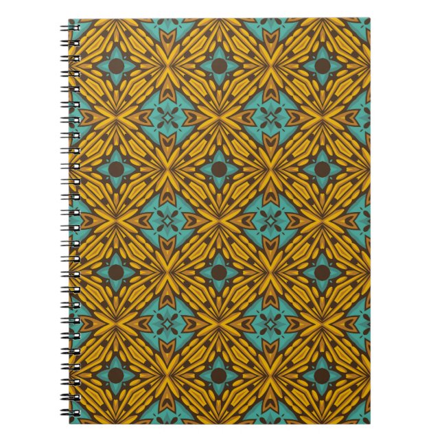 Vintage vintage seamless flower pattern notebook (Front)