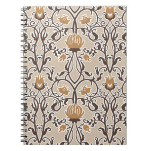 Vintage vintage seamless flower pattern notebook