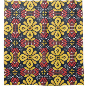Vintage vintage seamless flower pattern shower curtain