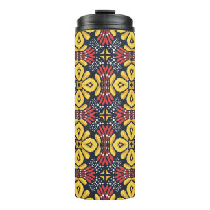 Vintage vintage seamless flower pattern thermal tumbler
