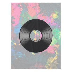 Vintage Vinyl Music Record Nightclub Or Dance Fan Tablecloth