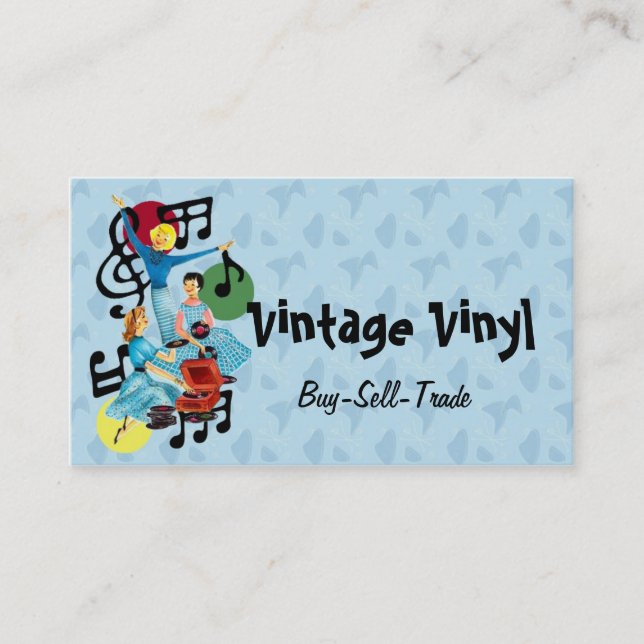 Vintage Vinyl Record Business Card (Front)
