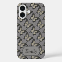 Vintage Violet Butterfly Pattern Personalised