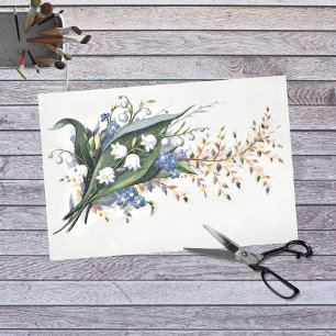 Vintage Violet Floral Ad Ephemera Decoupage Paper