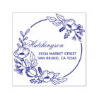 Vintage Violet Hand-drawn Wreath Return Address