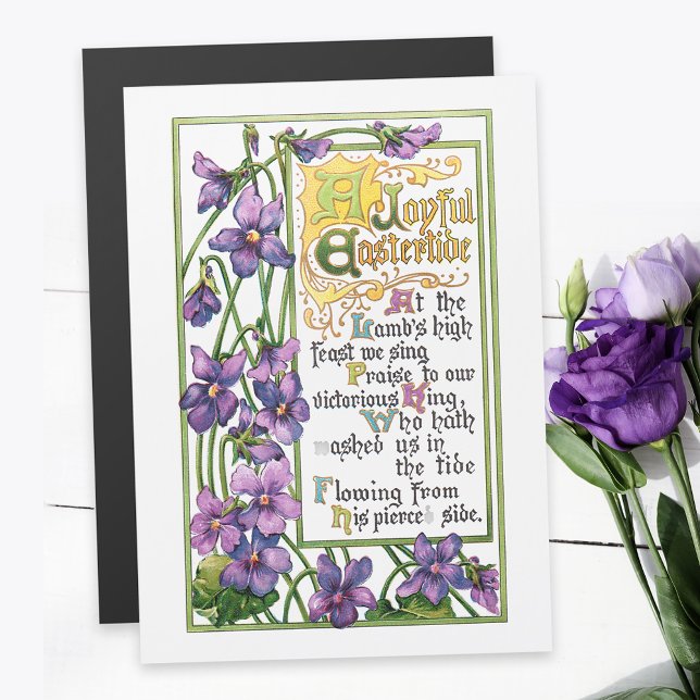 Vintage Violets and Religious Easter Verse (Creator Uploaded)
