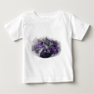 Vintage Violets Basket Baby T-Shirt