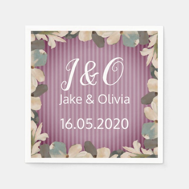 Vintage Violets Napkin (Front)