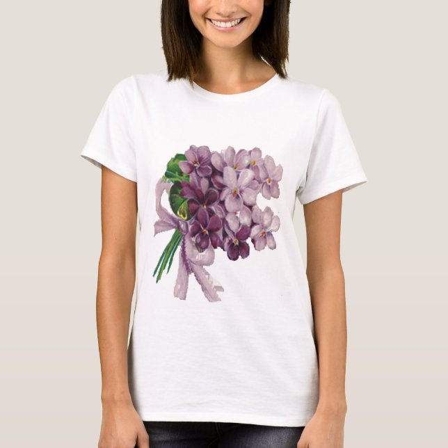 Vintage Violets Nosegay Bouquet Women's T-Shirt (Front)