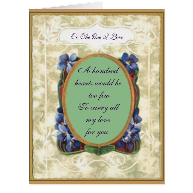 Vintage Violets Valentine (Front)