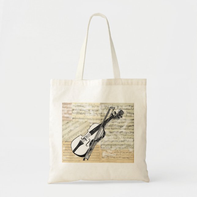 Vintage Violin Music Bag (Front)