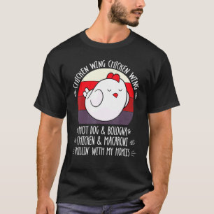 Vintage Viral Chicken Wing Chicken Wing Hot Dog Bo T-Shirt