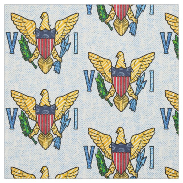 Vintage Virgin Island US Flag Fabric (Swatch)