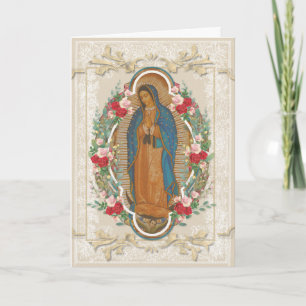 Vintage Virgin Mary Guadalupe Religious Catholic Card