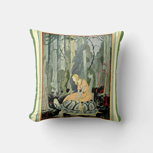 Vintage Virginia Sterrett Fairy Tale Print Pillow (Front)