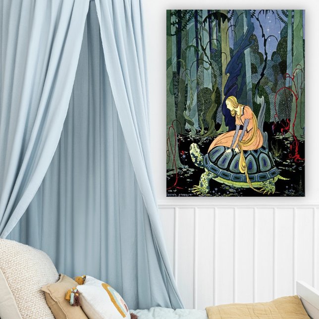 Vintage Virginia Sterrett Princess Rides Tortoise Poster (Creator Uploaded)