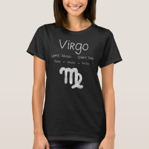 Vintage Virgo Star Sign Horoscope Birthday Gift T-Shirt