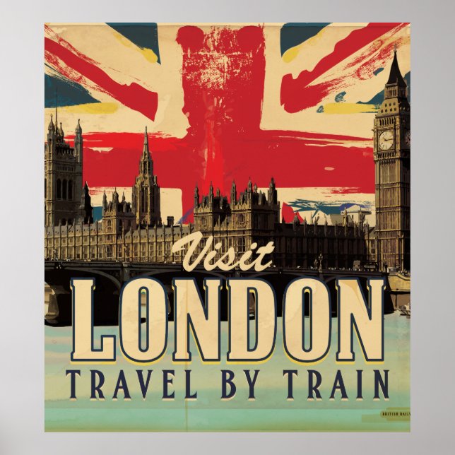 Vintage Visit London poster (Front)