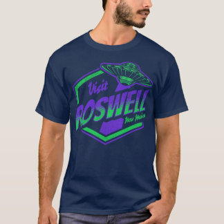 Vintage Visit Roswell New Mexico Funny  Flying Sau T-Shirt