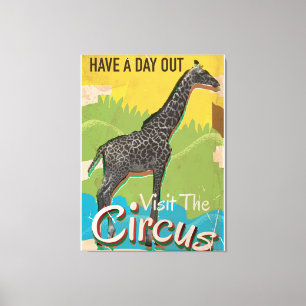 Vintage Visit the circus Poster art Canvas Print