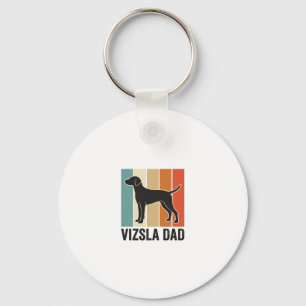 Vintage Vizsla Dad Dog Lover Shirt Design_1 Key Ring