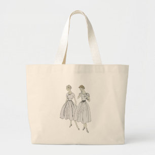 Vintage Vogue Large Tote Bag