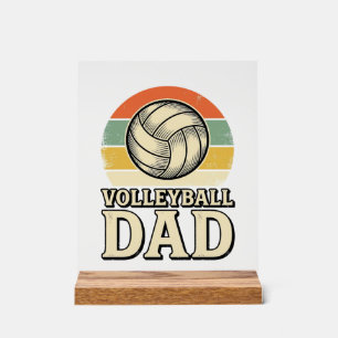 Vintage Volleyball Dad Retro Shirt Design_1 Acrylic Sign
