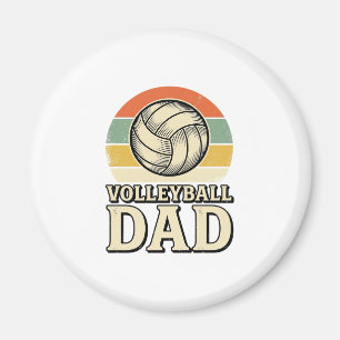 Vintage Volleyball Dad Retro Shirt Design_1 Magnet